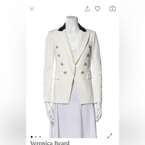 Veronica Beard Ivory Blazer with Gold Accents